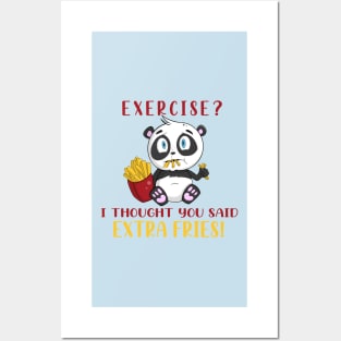 Extra Fries Panda Posters and Art